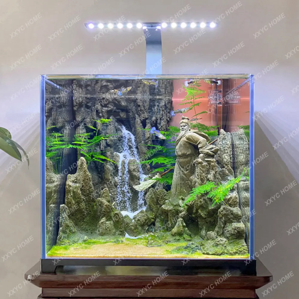 Pot Quicksand Waterfall Micro Landscape Fish Globe Rainforest Tank Retro French Flowing Water Land Tank Landscape Aquarium