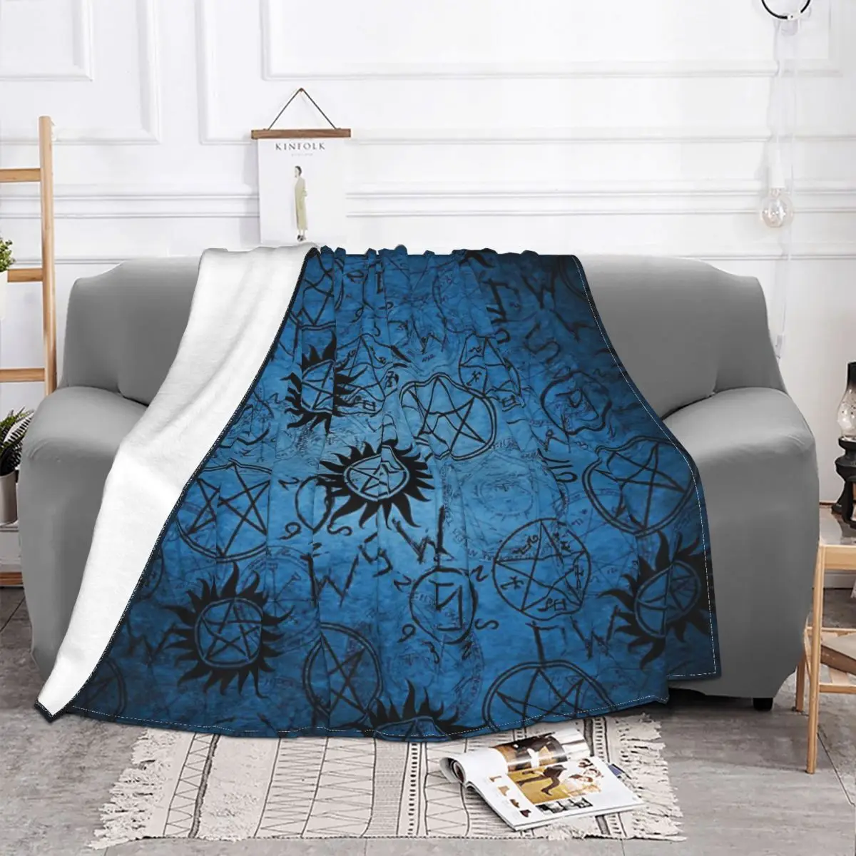 Supernatural Blue Home Bed Blanket Quilt For Bed Blankets And Blankets Throw Blanket