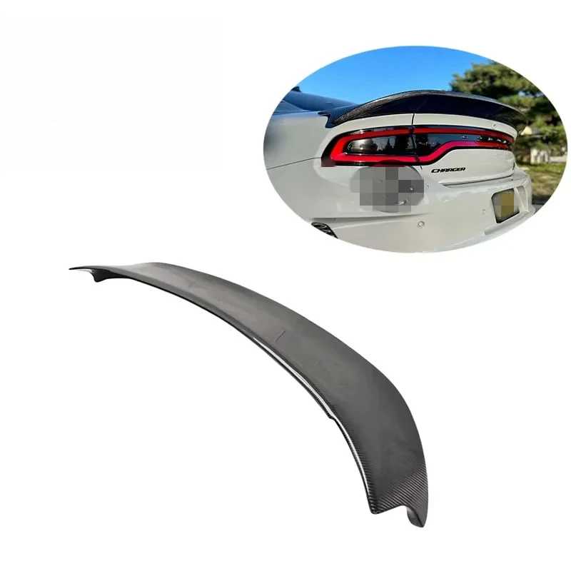 

Redeye Style Real Carbon Fiber Deck Lid Ducktail Highkick Spoiler For Dodge Charger 2015-2022