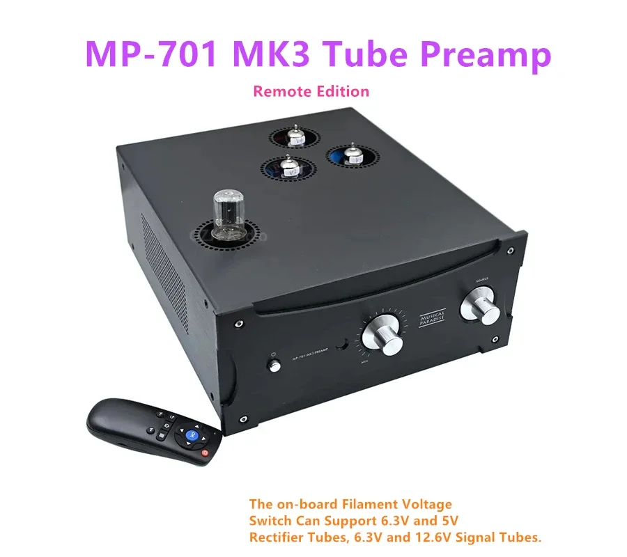 Latest Musical Paradise MP-701 MK3 Electron Tube Preamp Best Upgraded Remote Edition Preamplifier AC110-120V/AC220-240V