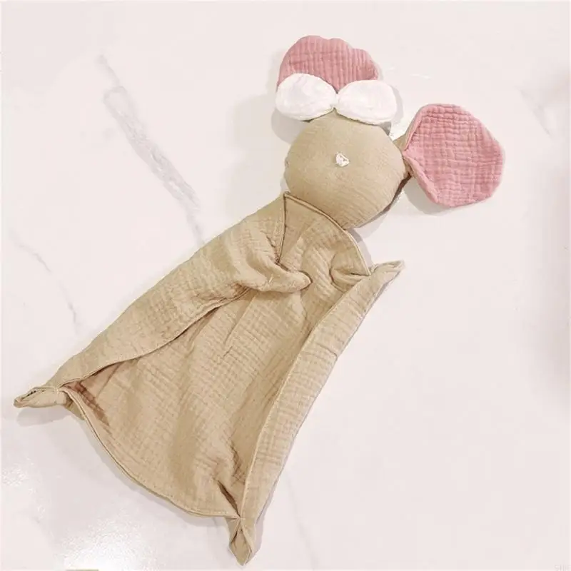 54DF بطانية من الموسلين القطني للأطفال لعبة النوم تهدئة استرضاء المناشف لعبة الدب المحشو تكبب لعبة الوليد الطفل دمية النوم