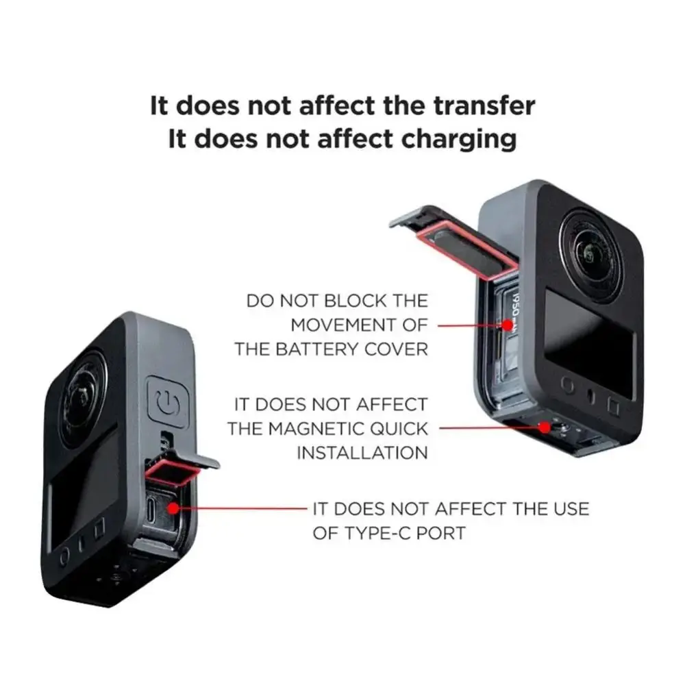 حافظة واقية من السيليكون تغطية كاملة مضادة للصدمات غطاء حماية للجسم مضاد للخدش لهاتف DJI Osmo 360