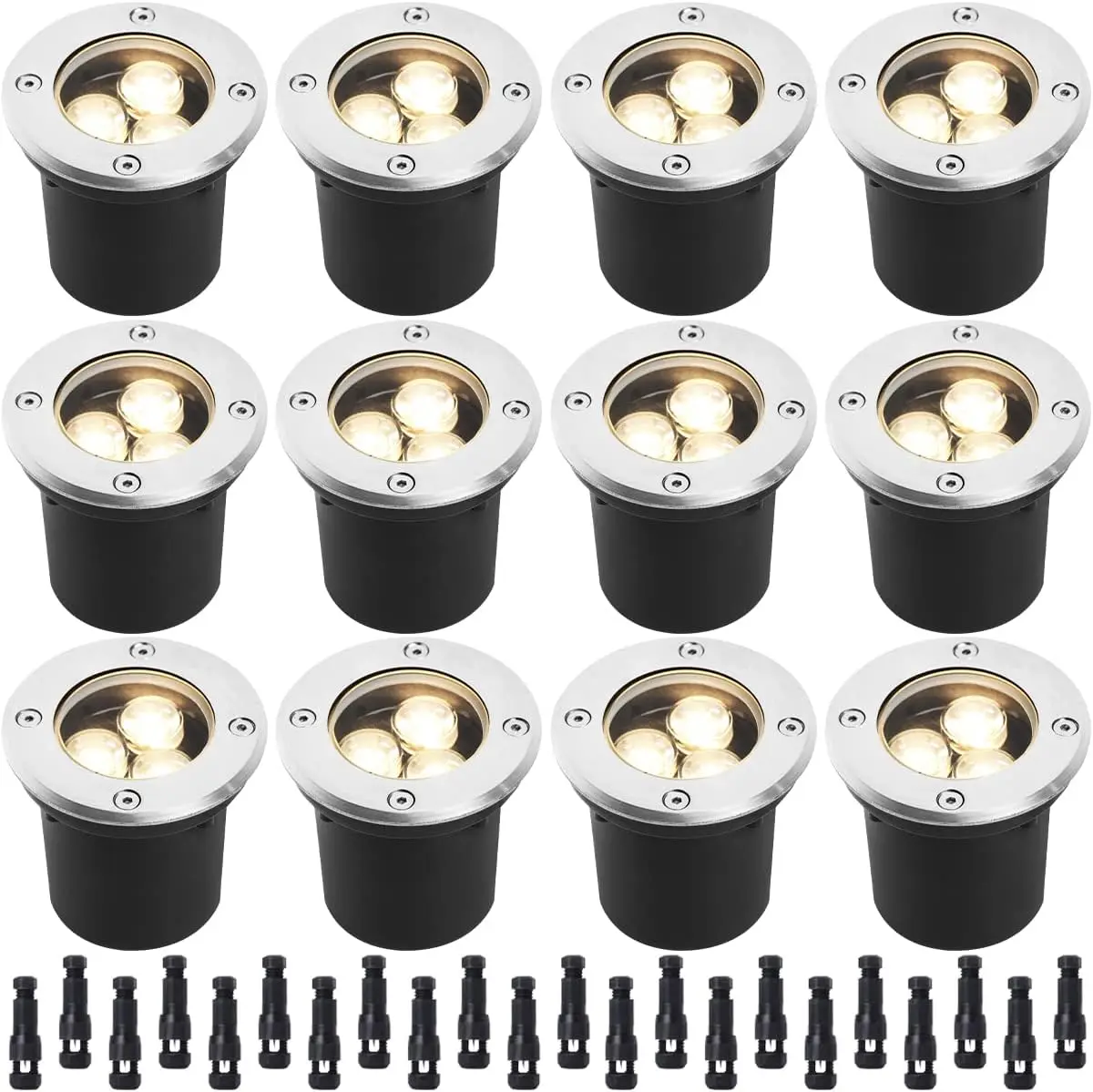 

1 Вт 3 Вт светодиодное низковольтное ландшафтное освещение наземного освещения с проводными разъемами и колодязными огнями для сада, подъездной дороги, палубы, дерева