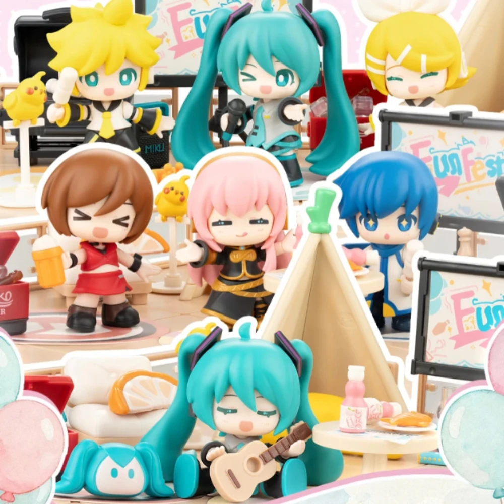 

Фигурка блока BLOKEES Hatsune Miku, милое вечернее издание, волна 1, слепая коробка, аниме-кукла, загадочная коробка, экшн-фигурка, орнамент, настольный подарок