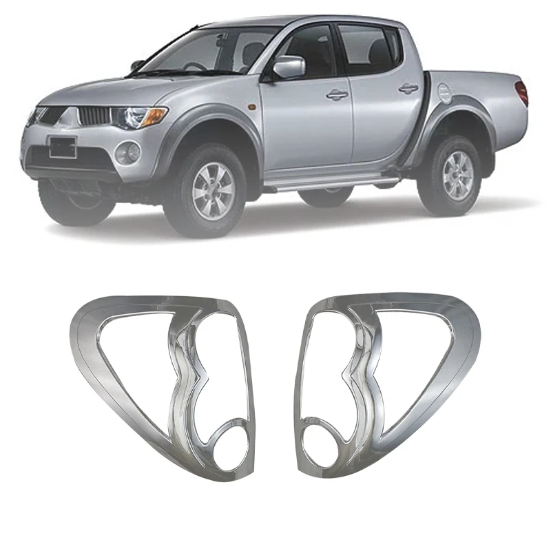 Car Chrome Strips Styling Accessories Decoration Product ABS Rear Lamp Cover for Mitsubishi Triton L200 2005-2011