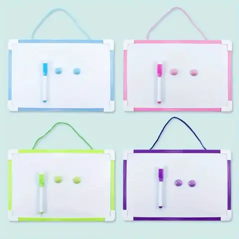 1-Pack Double-Sided Magnetic Whiteboard-Includes 2 Markers Magnets,Wall-Mounted for Home/Office/Classroom,Easy Clean PVC Surface