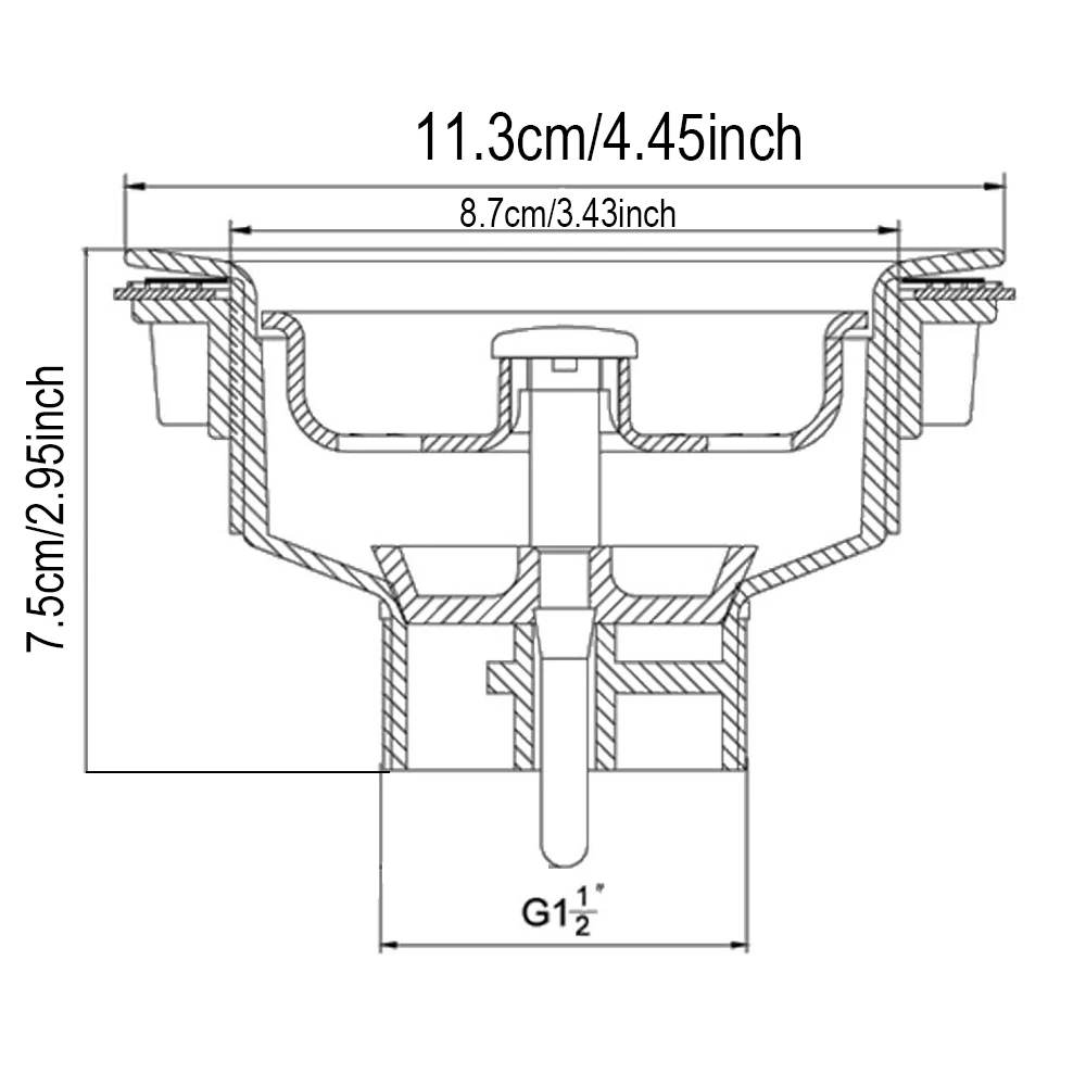 11.3cm White Color Kitchen Sink Plug ABS Sink Filter Sink Drainer Stopper White Strainer 3-1/2 strainer Dish Drainer