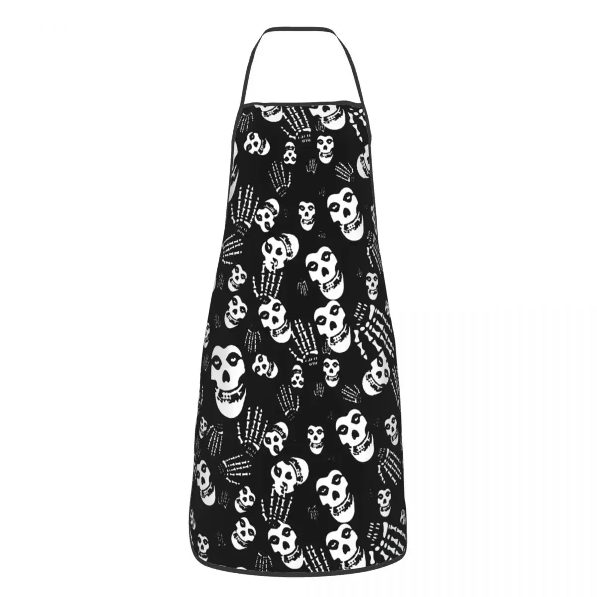 Custom Bib Misfits Skull Aprons Men Women Unisex Adult Chef Kitchen Cooking Heavy Metal Music Tablier Cuisine Baking