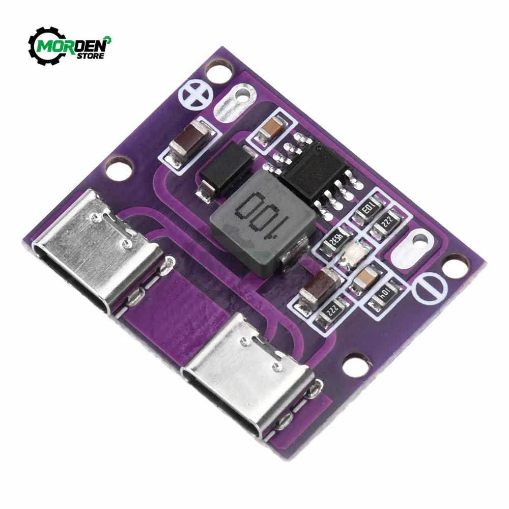 DC6V-36V to 5V 3A DC-DC Dual TYPE-C Interface Step-Down Converter Board Charging Module Power Supply