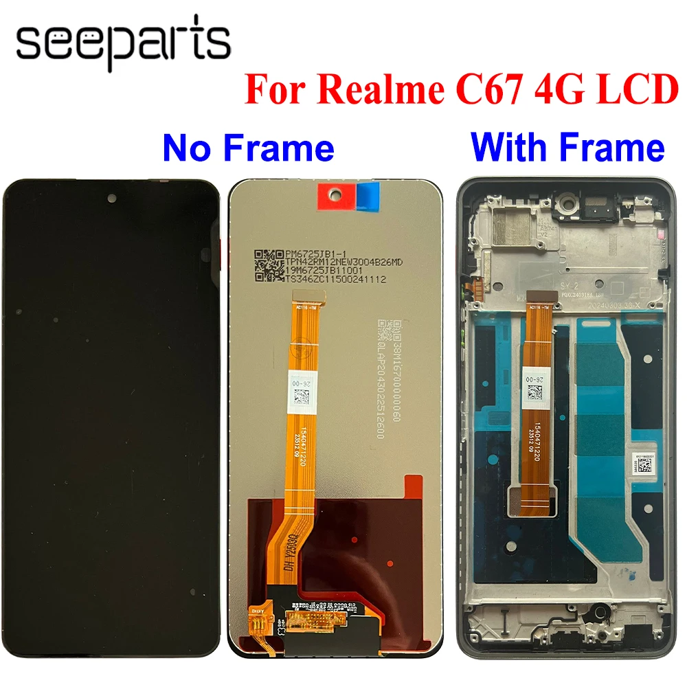 

Tested Working 6.72" For OPPO Realme C67 4G RMX3890 LCD Display Touch Screen Digitizer Assembly Replacement Phone LCD
