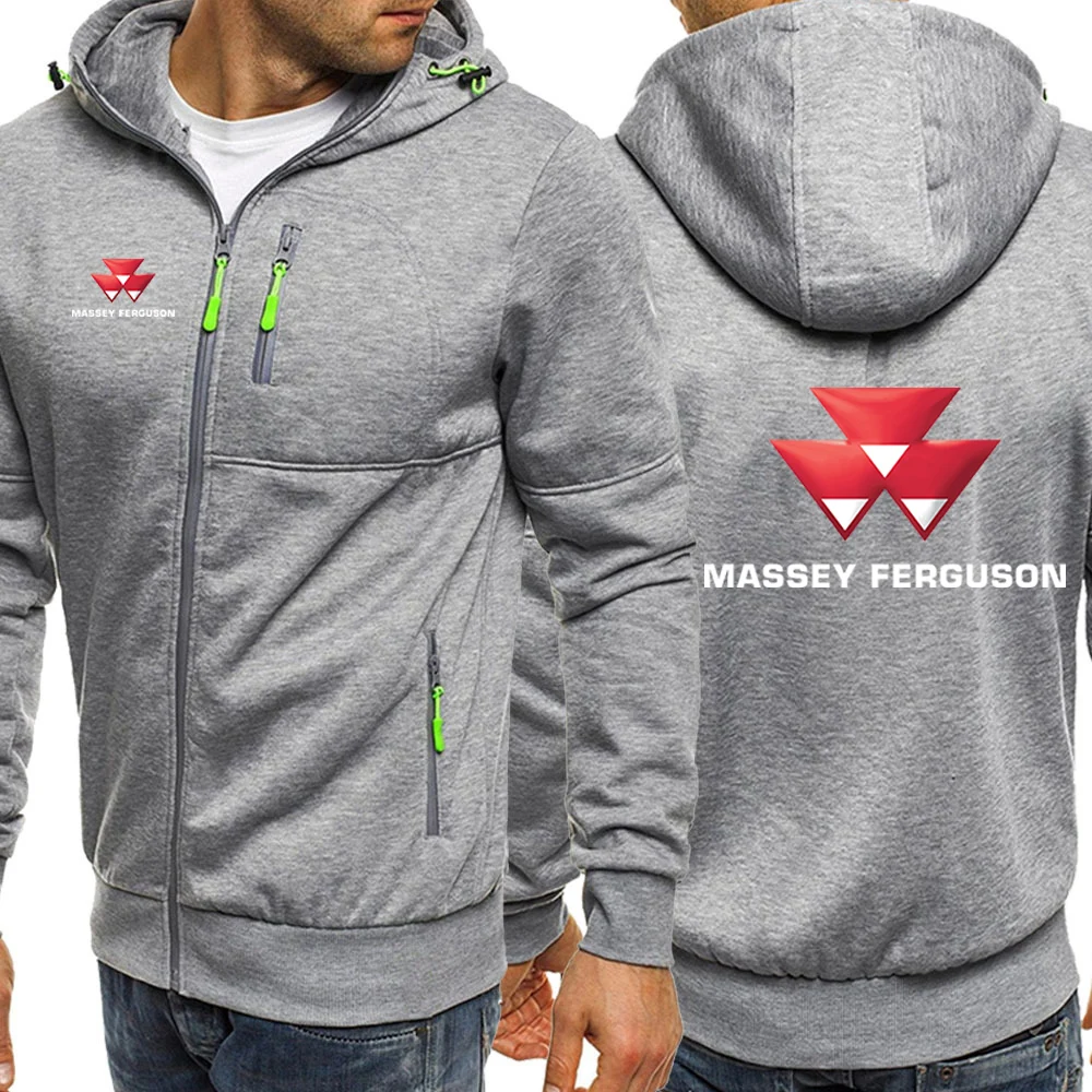 2025 ربيع الخريف ماسي فيرغسون طباعة شعبية بلون البريدي مقنعين سترة الرجال العصرية مريحة فضفاضة الرباط هوديس