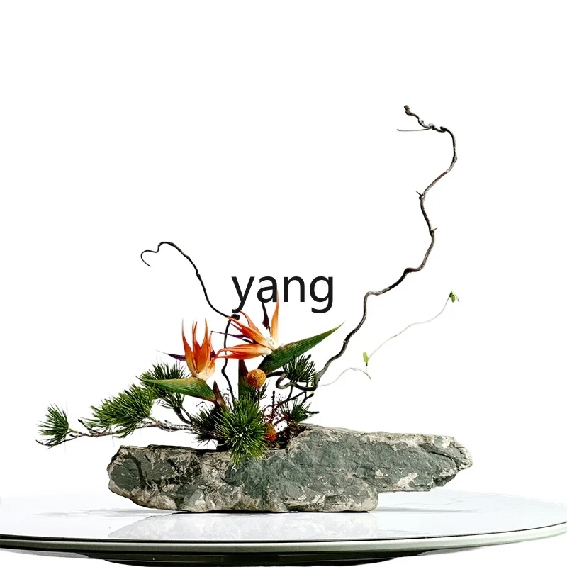 

LTT New Chinese Simulation Flower Art Eternal Flower Dried Flower Restaurant Coffee Table Tea Room Tabletop Ornament