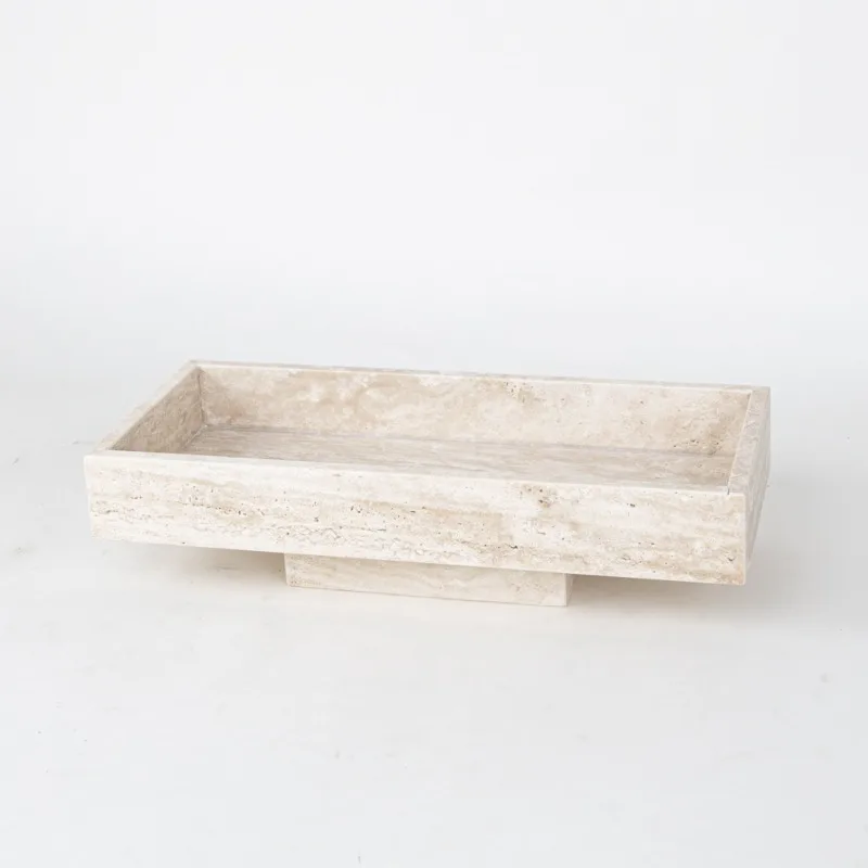 

Solid Marble Cosmetic Jewelry Tray Home Decor Display Plate
