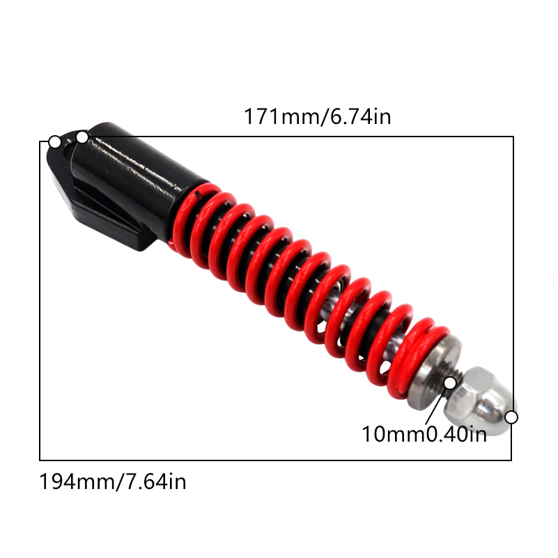 

New Arrival Red 10inch Electric Scooter Hydraulic Shock Absorber Without Disc Brake Design Front Suspension Damping Accessories