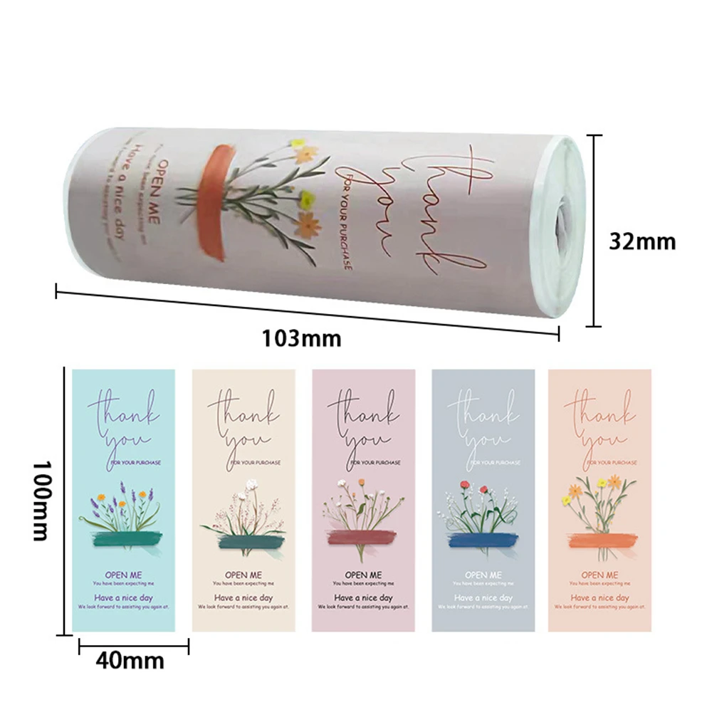 Carrier sticker nice to meet you Flower Stationery Office X016