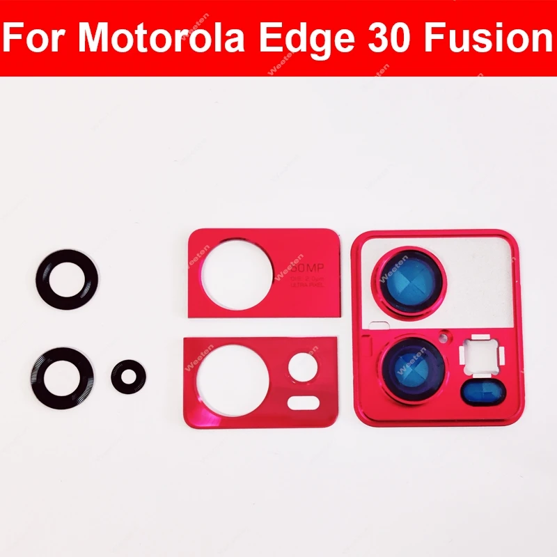 For Motorola MOTO Edge 30 Fusion XT2243-1 Rear Camera Glass Lens Back Main Camera Lens Glass with Adhesive Sticker Parts