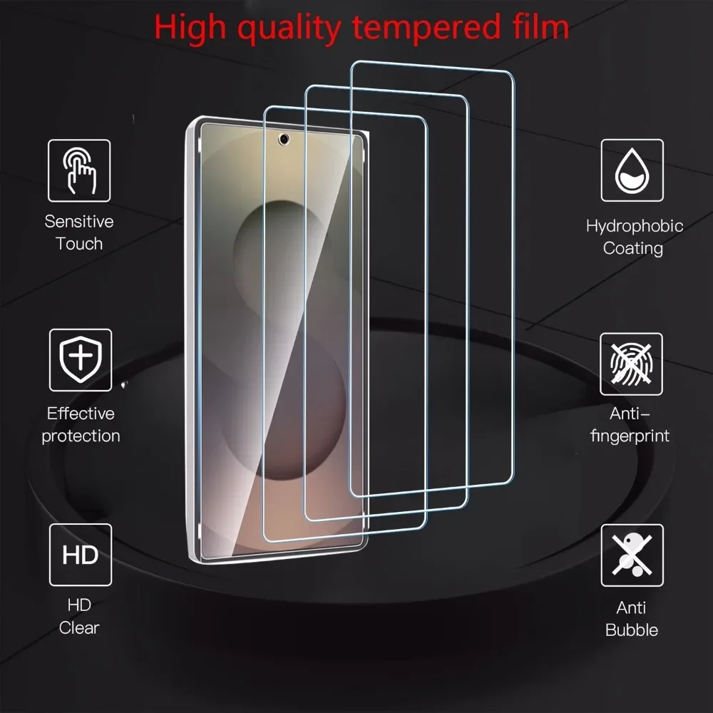 5 قطعة الزجاج المقسى لسامسونج غالاكسي S25/S25 زائد/S25 الترا S24FE حامي الشاشة S20 زائد S21FE S22 S23 زائد S8 S9 S10 فيلم