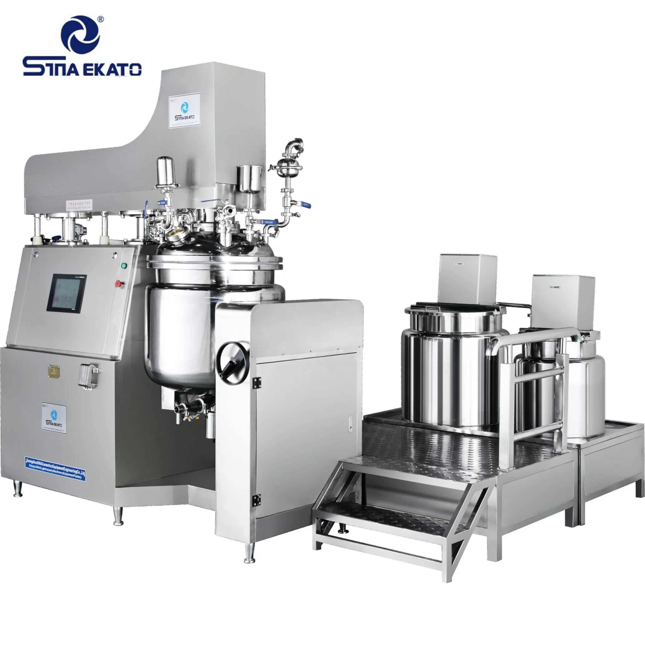 Customizable High Shear Vacuum Homogenizer for Cosmetics Lab Bottom Emulsifier SUS316L/SUS304 Material Food Pump Engine