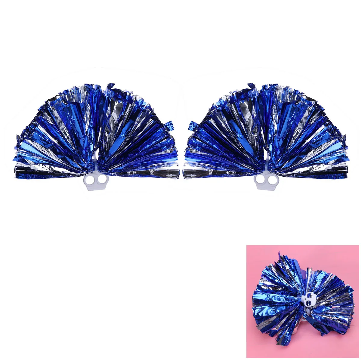 

2 Pcs Cheerleading Flower Ball Glossy Pom Poms Pompoms Cheerleader Girl Durable