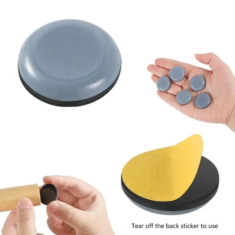 652F 20Pieces Adhesive Furniture Pads Non-Slip Pad for Tile Floor Protection Noise Reduction Long-lasting Use Red