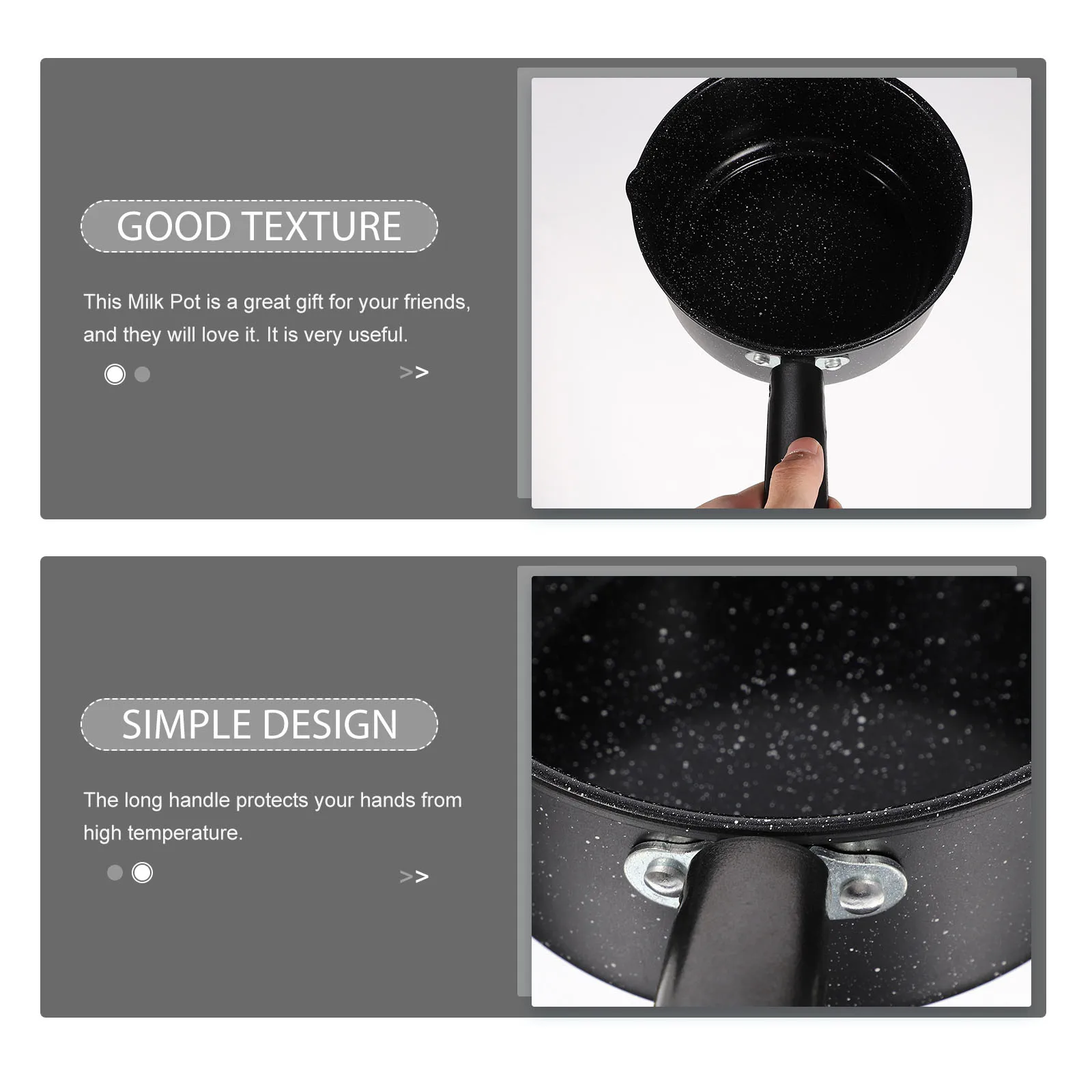 

Non-Stick Milk Pot Household Kitchen Saucepan Multi-Function Food Heating Pot Lightweight Boil Milk Eggs Soup Coffee Oatmeal