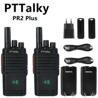 PTTalky PR2PLUS Professional Walkie Talkie, 2/4 Pieces,PMR 446 License-Free,  Long Range Radio, for Commercial, Hotel