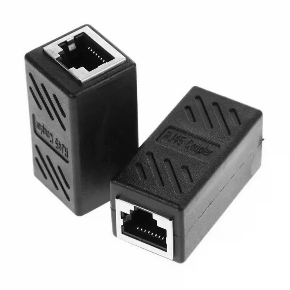 

Nku RJ45 Female To Female Coupler Gigabit Ethernet Extender Cat7 Cat6 Cat5e Extension Cable LAN Connector Network Adapter Black