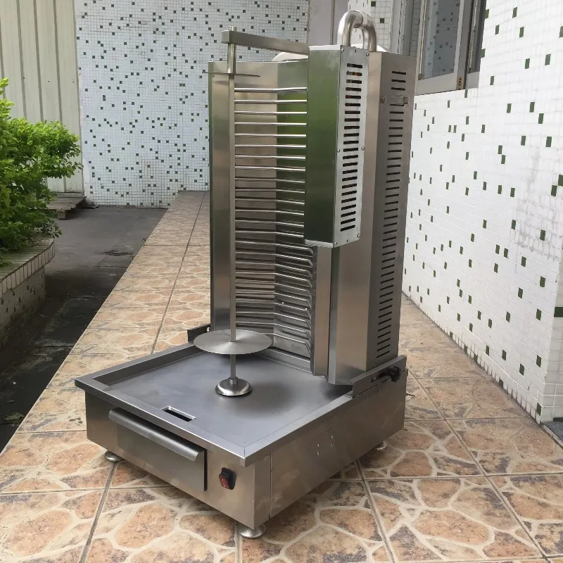 Airo High Quality Stainless Steel Commercial Auto Rotary 3 Burner Electric Kebab Shawarma Grill Machine Energy-Saving