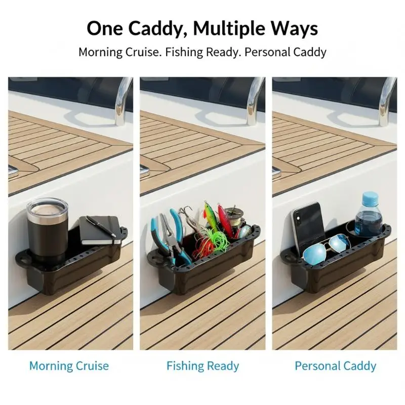 Boat Storage Organizer Marine Storage Caddy Box Can Cup Holder Boat Marine Yacht Pontoon Fishing Cabin Boat Marine Drink Holder
