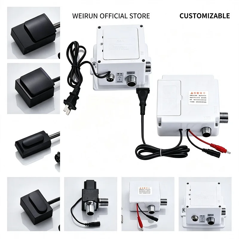 Automatic Sensor Faucet Spare Parts, Sensor, Control Box & Infrared Sensor Probe for Deck‑mount Basin Faucet