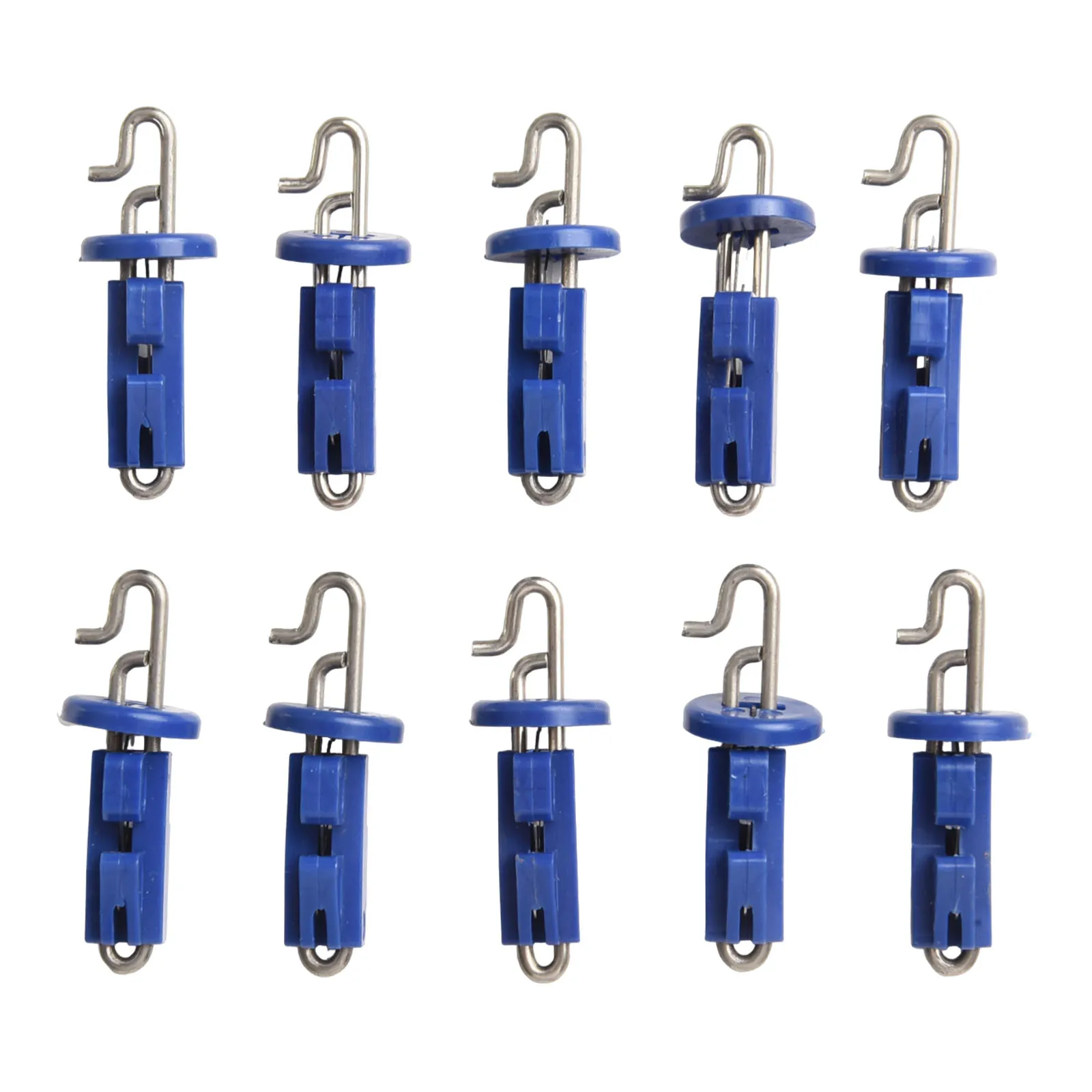 Fishing Bait Release Clips Outdoor 28g/pack 40*8*8mm ABS + Stainless Steel Accessories Blue Parts For Sea Fishing