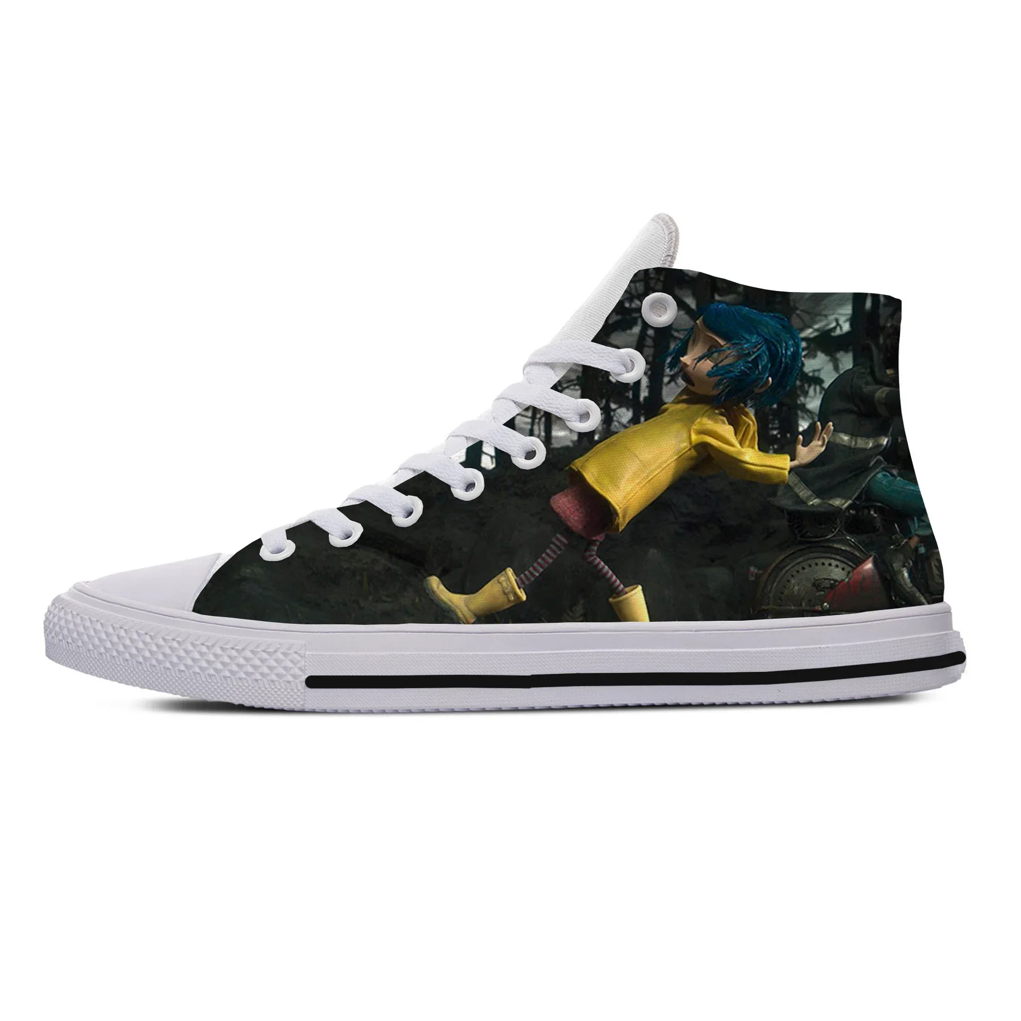 Sapatos de desenho animado casual para homens e mulheres, tênis Handiness fofo e engraçado Coraline The Secret Door, sapatos de tabuleiro personalizados, verão quente