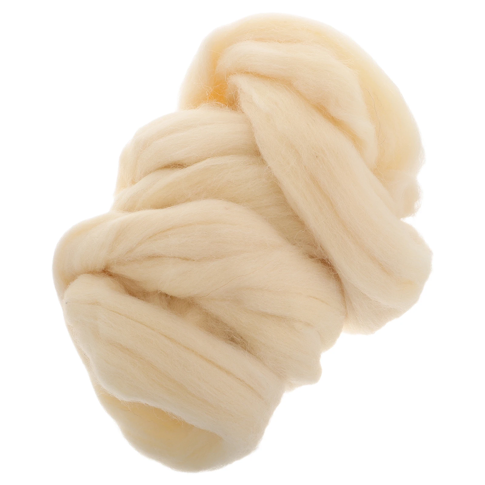 

Filled Wool Strips Soft Yellow Craft Supply DIY Felting Material Beige Felt Crafts Stuffing Handicrafts Three Dimensional Woolen