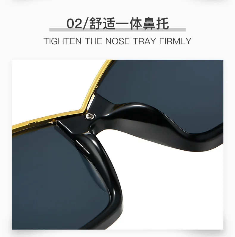 Cat-Eye-Sonnenbrille mit großem Rahmen, neuer Stil 2025, personalisierte Sonnenbrille, trendig und beliebt auf Instagram, modische Sonnenbrille – Detail 17