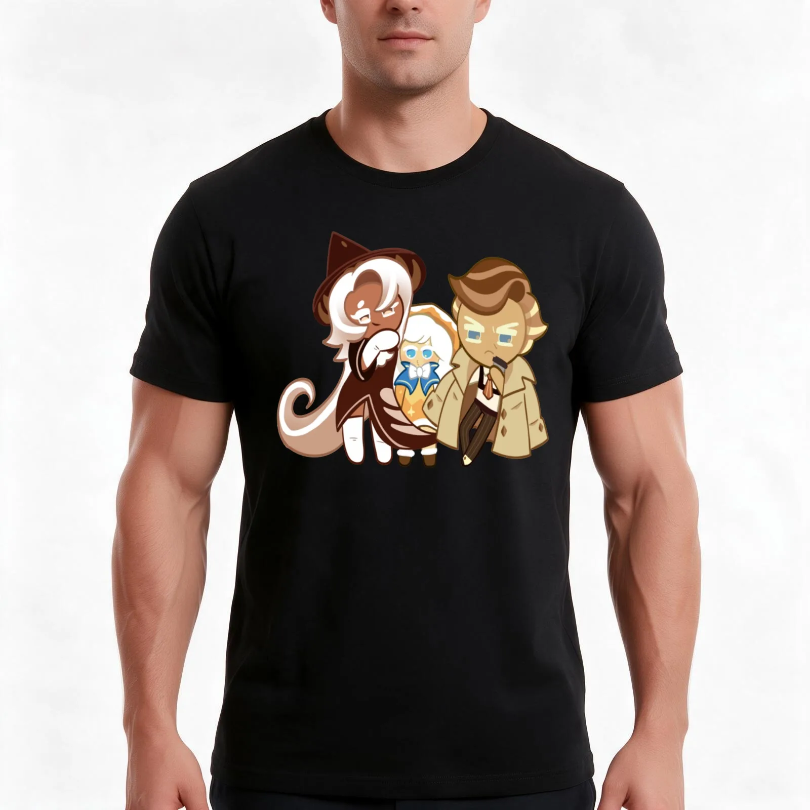 Latte + Creampuff + Almond Cookie T-Shirt Summer Casual Cotton Tee Oversized Streetwear Tops Vintage Graphic Print