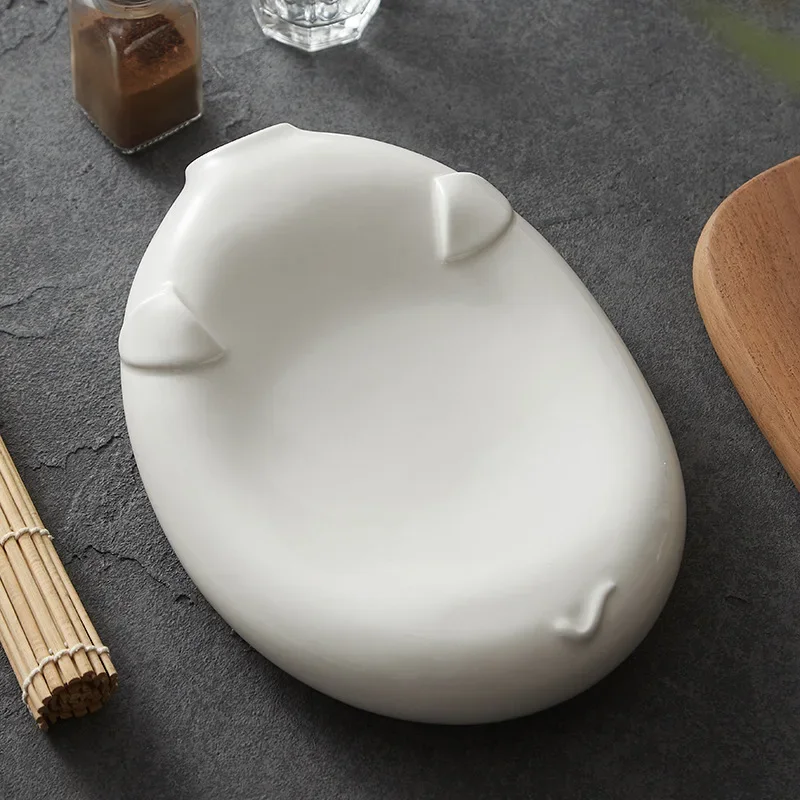 Ceramic plates Creative cold dishes Commercial white good-looking dishes Hotel tableware High-end exquisite