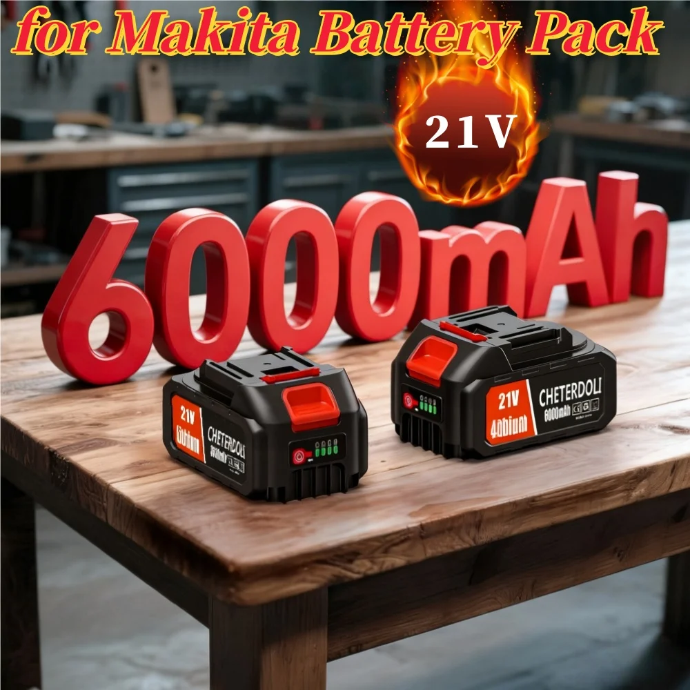 

18 ~ 21 В аккумулятор для инструментов Makita, литиевая аккумуляторная батарея 3000 мАч/6000 мАч/9000 мАч, используется для электрических дрелей или бензопил.