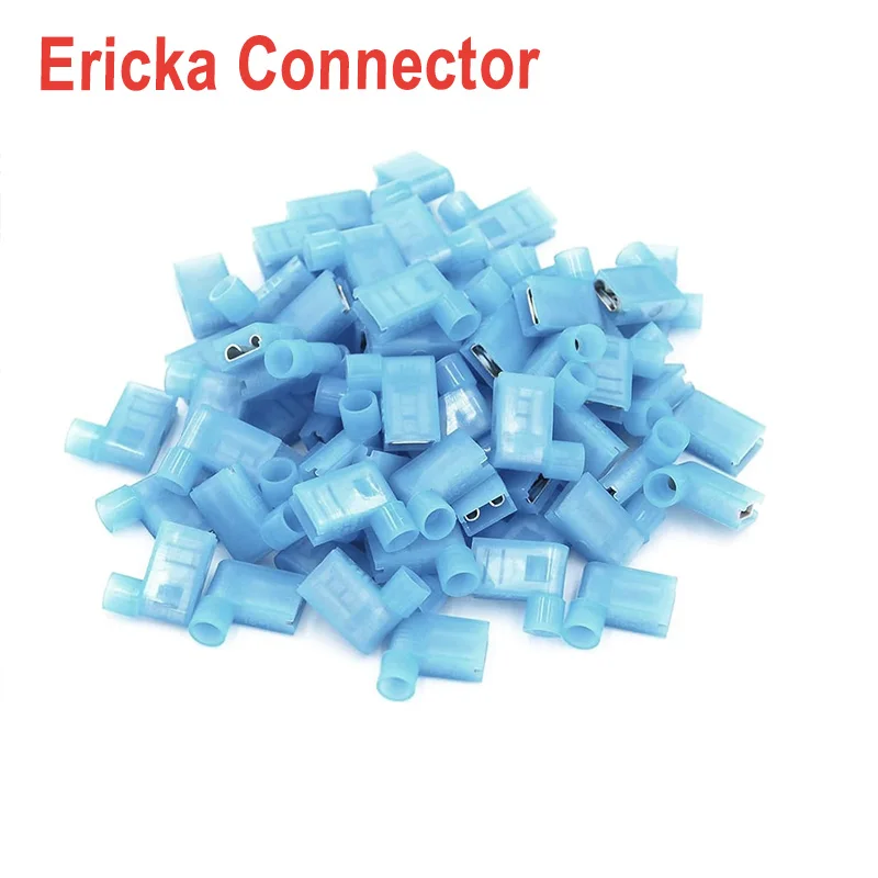 50PCS Flag pattern Degree Nylon Flag Shovel Female Insulation Quick Disconnect Electrical Terminal Connector 22-18 AWG