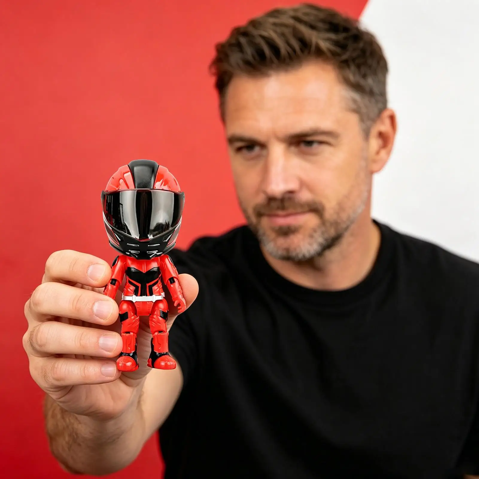 1PC Deformation Helmet Simulated Motorcycle Rider Doll Action Figure Movable Limbs Transform Motorcycle Toy Cool Alloy