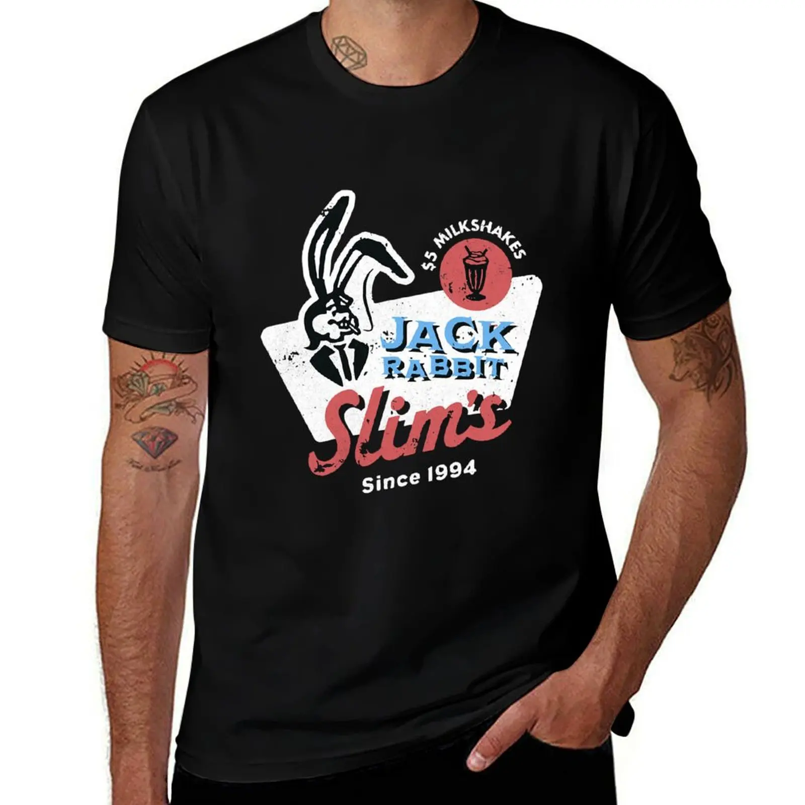 

Jack Rabbit Shirt Pulp Fiction Movie Since 1994 Jack Rabbit Slims Restaurant T-Shirt Novelty Print Casual Tee Shirt