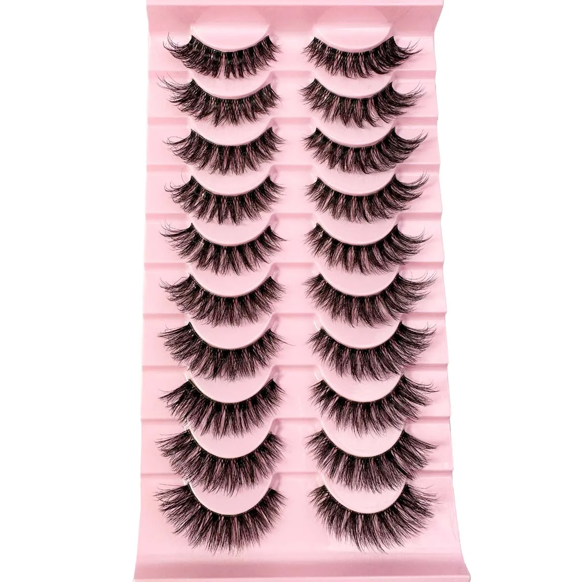 Cílios 3d vison cílios naturais cílios claros haste cílios postiços olho de gato cílios efeito de extensão de cílios