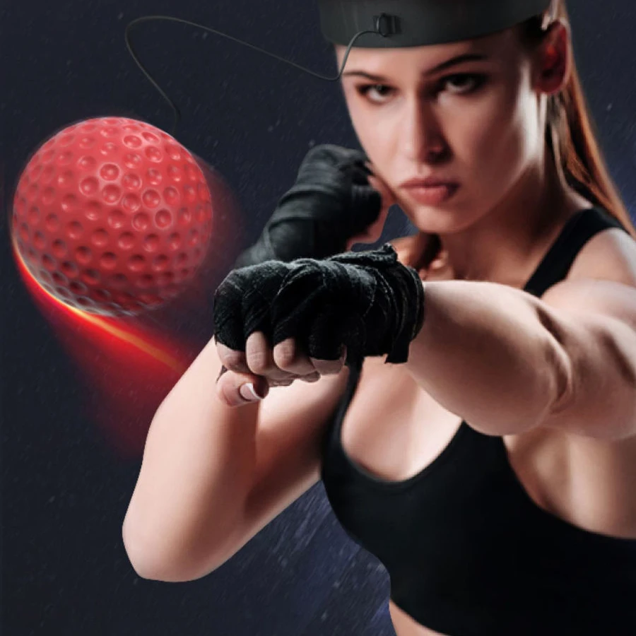 Head-mounted boxing reaction ball head ball elastic speed target  ball fighting boxing training equipment