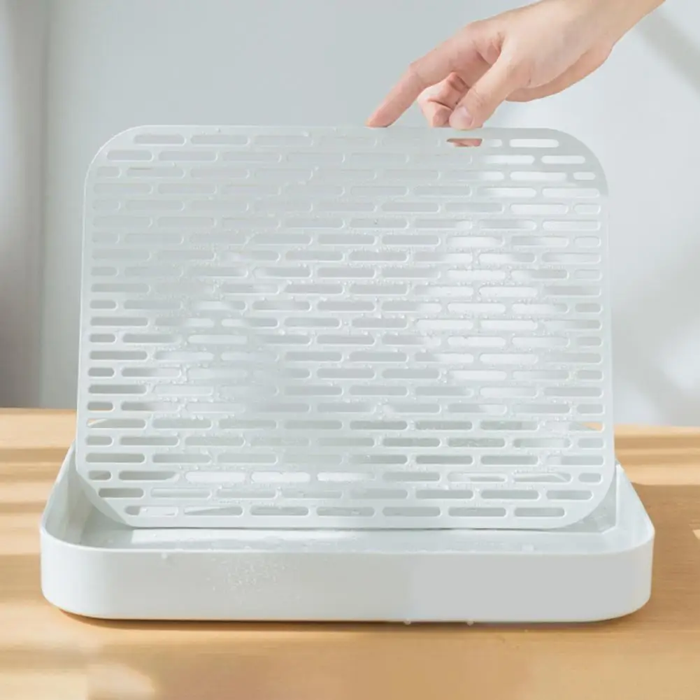 Kitchen Organization Tool Drain Tray Durable Double Layer Drainer Tray for Home Kitchen Sturdy Dish Drying Rack for Tea