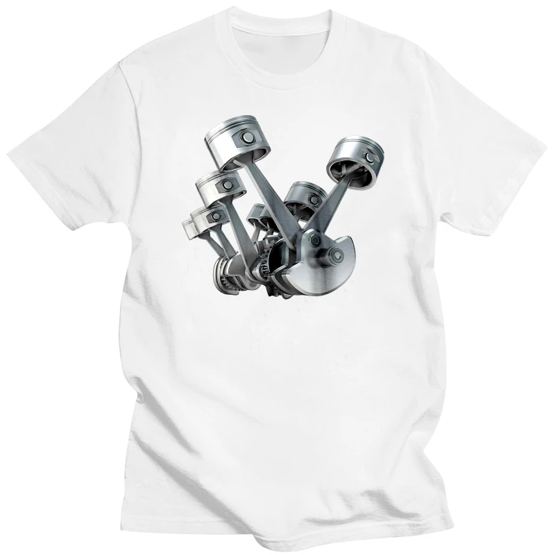 Engine Pistons Cylinders T Shirt Car Mechanic Motor Parts Engineer Gift Present New Fashion Men Men T Shirt