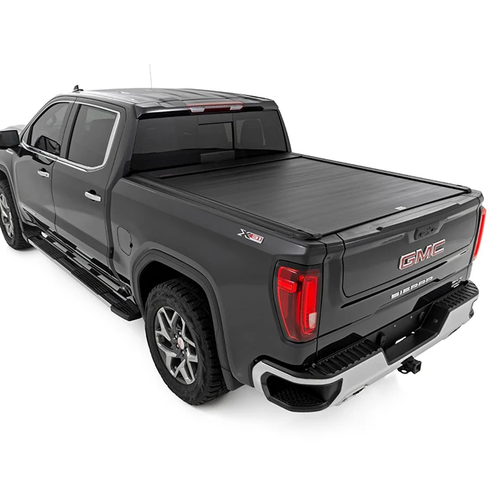 

Retractable Folding Roll up Aluminum Tonneau Cover for Nissan Navara D40 Isuzu Dmax Dodge Ram 1500 Waterproof & Locking Function