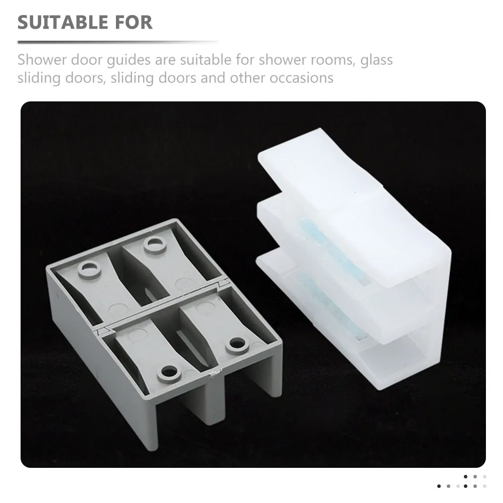 

10 Pcs Guide Glass Sliding Door Positioner Component Shower Anti-collision Block Side