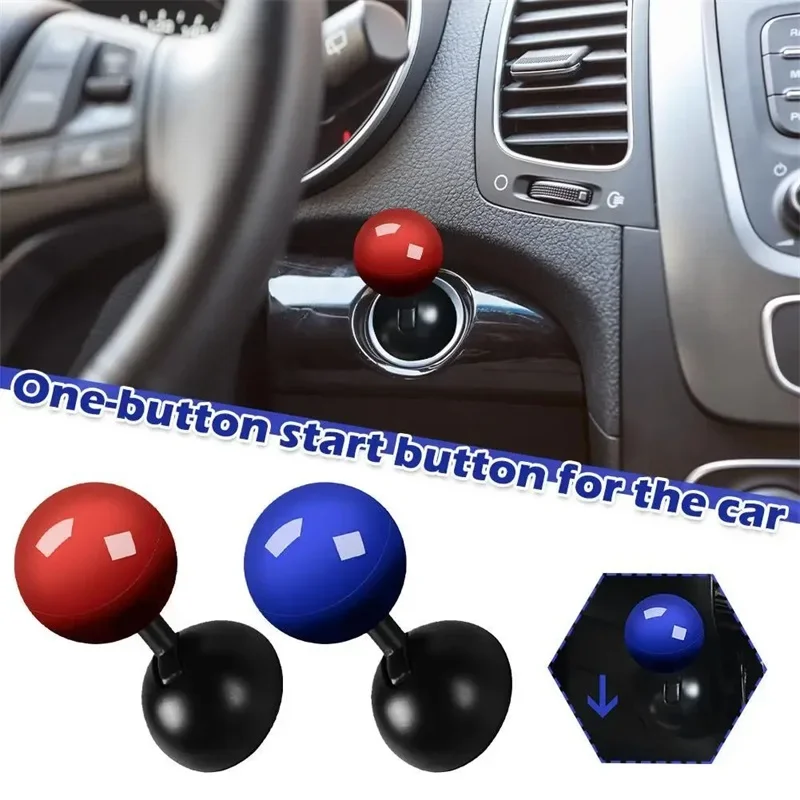 Handbrake Rocker Anti Scratch Car Button Decoration Ring Car Engine Ignition Button Cover Joystick Push to Start Button Cover