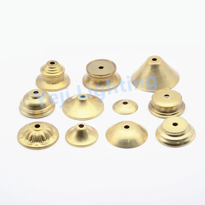 Brass hardware metal cover cap pure copper lamp body decorative cover cap for ceramic lamp chandelier modern led lamp decoration