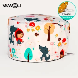 Adjustable Buckle Unisex Hair Hats Adjustable Doctor Working Nurse Scrub Caps Hospital Cotton Print Cap nurse accessories