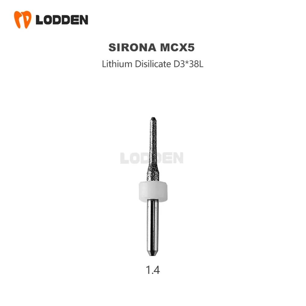 Sirona MCX5 Dental Milling Burs For LIthium disilicate Grinding D3 Shank Carborundum Coating Diameter 0.6/1.2/1.4/2.2mm Drill